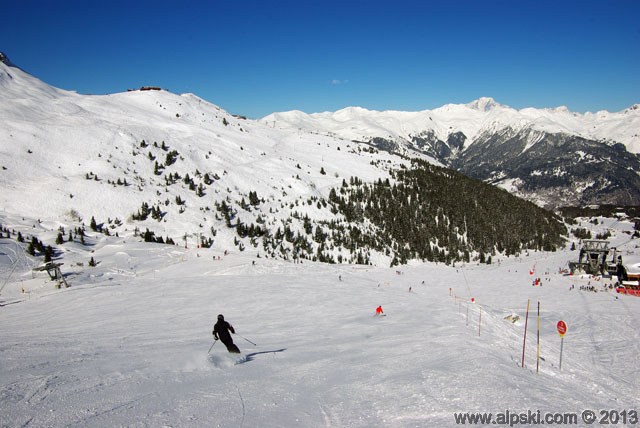 Combe de la Saulire, piste rouge