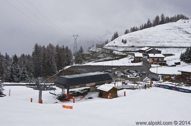 Départ du télésiège La Roche