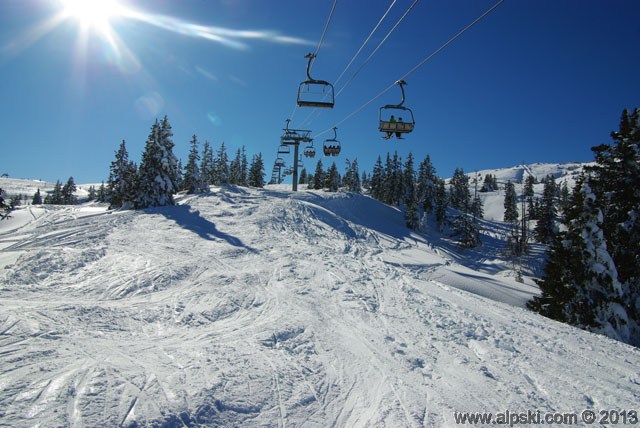 Hors piste sous le télésiège Le Roc de Balme