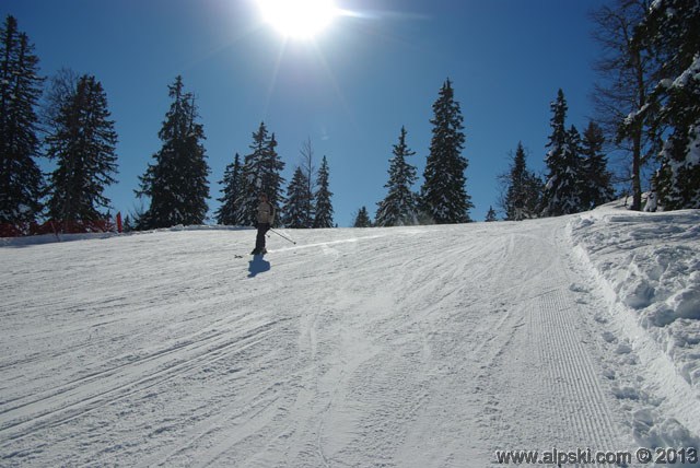 Les Coqs, piste bleue