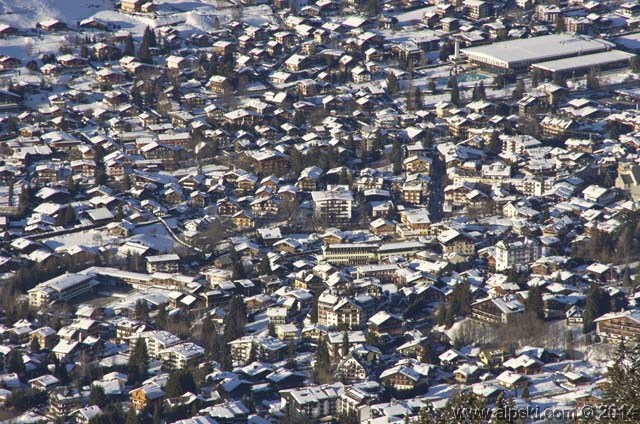 Mègeve village seen from Rochebrune