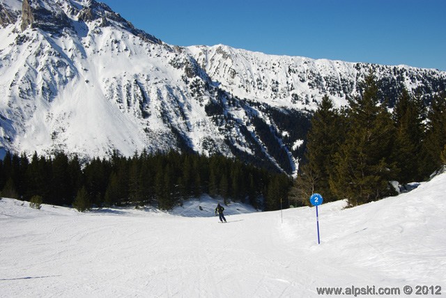 Les Crêtes, piste bleue