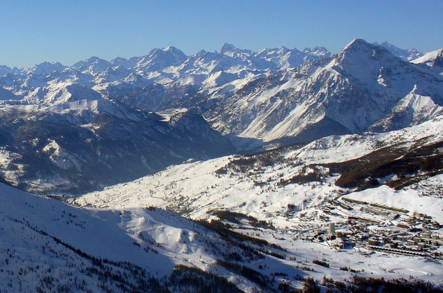 Sestrières village et panorama, Sestrières