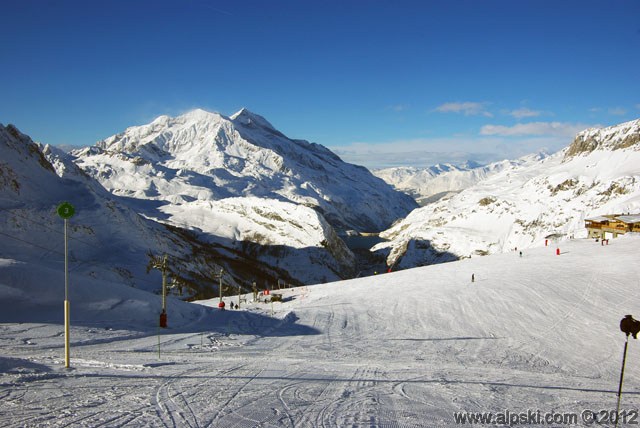 The Tête de Solaise green slope