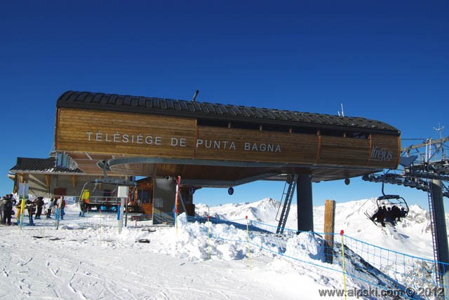 Arrivee du télésiège de Punta Bagna