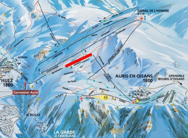 Auris en Oisans plan des pistes