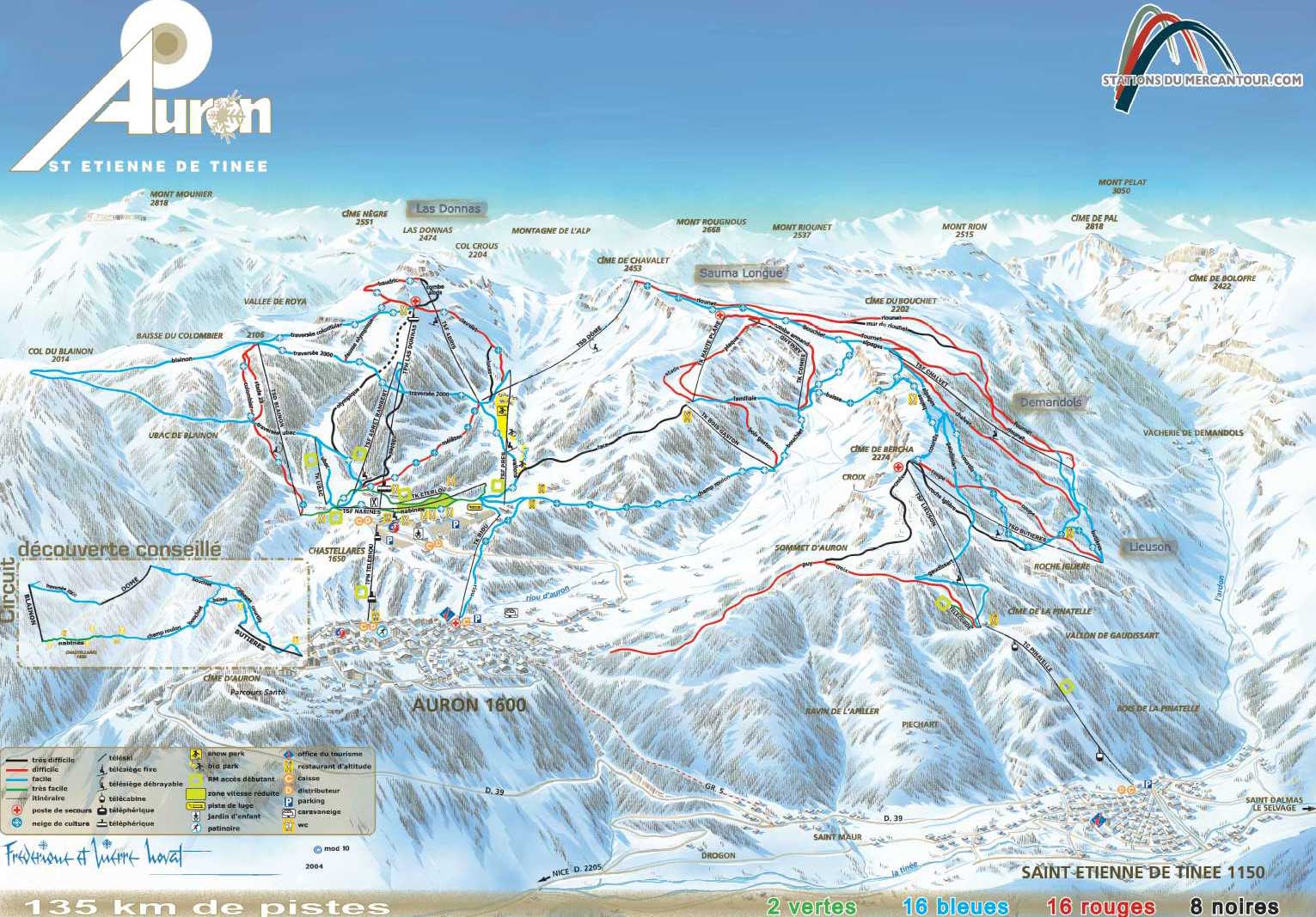 Auron plan des pistes