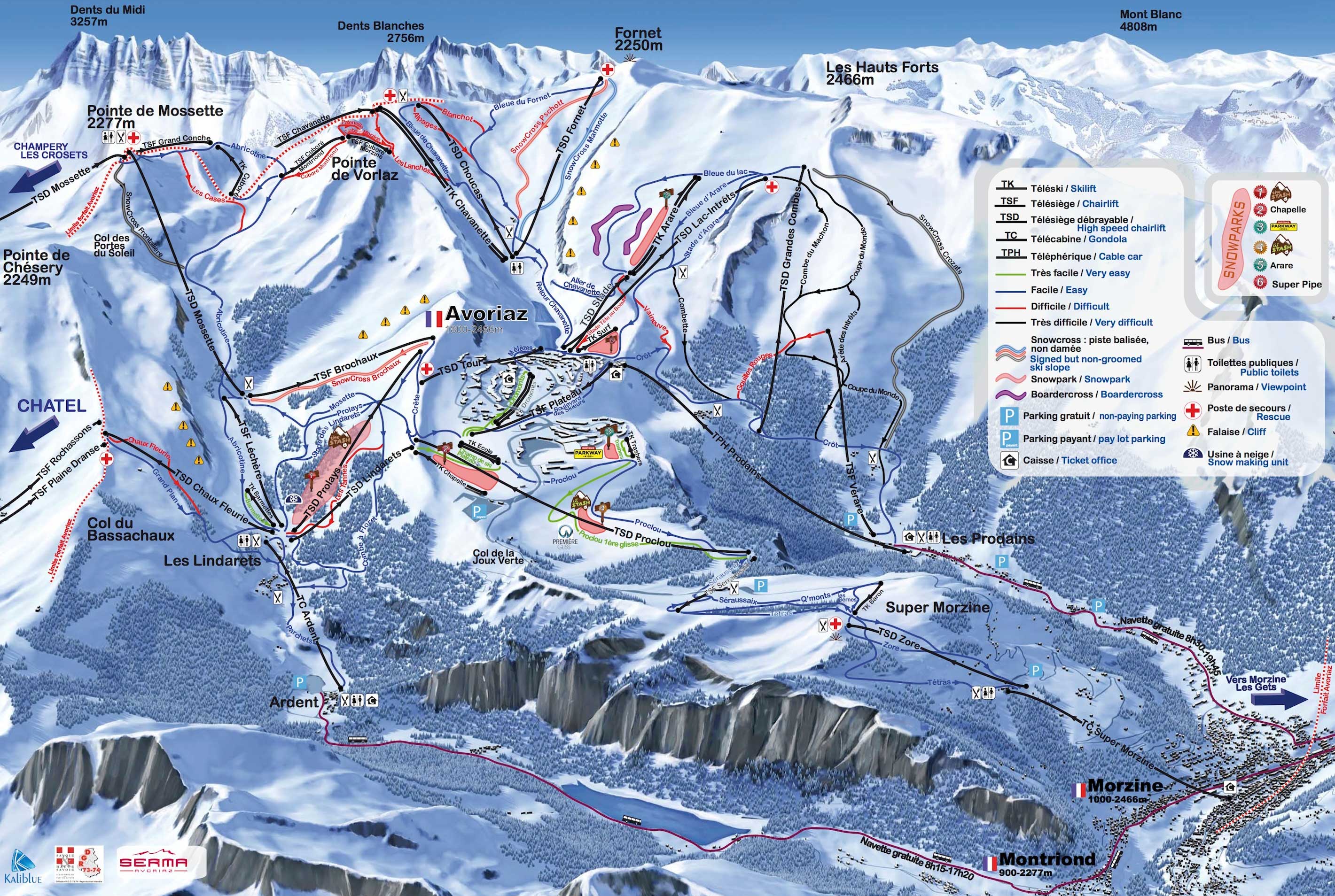 Avoriaz piste map