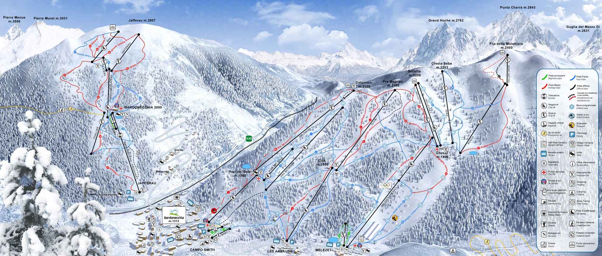 Bardonecchia piste map