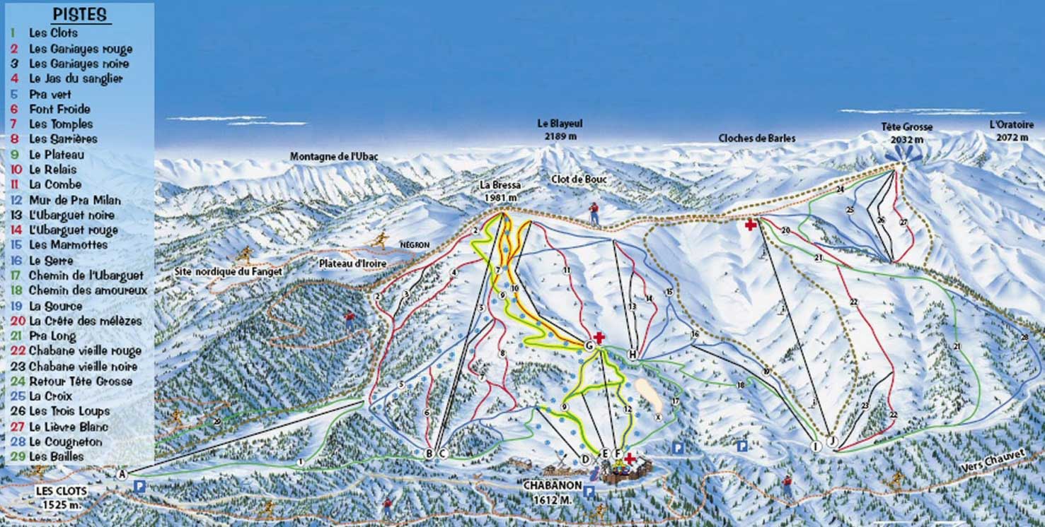 Chabanon piste map