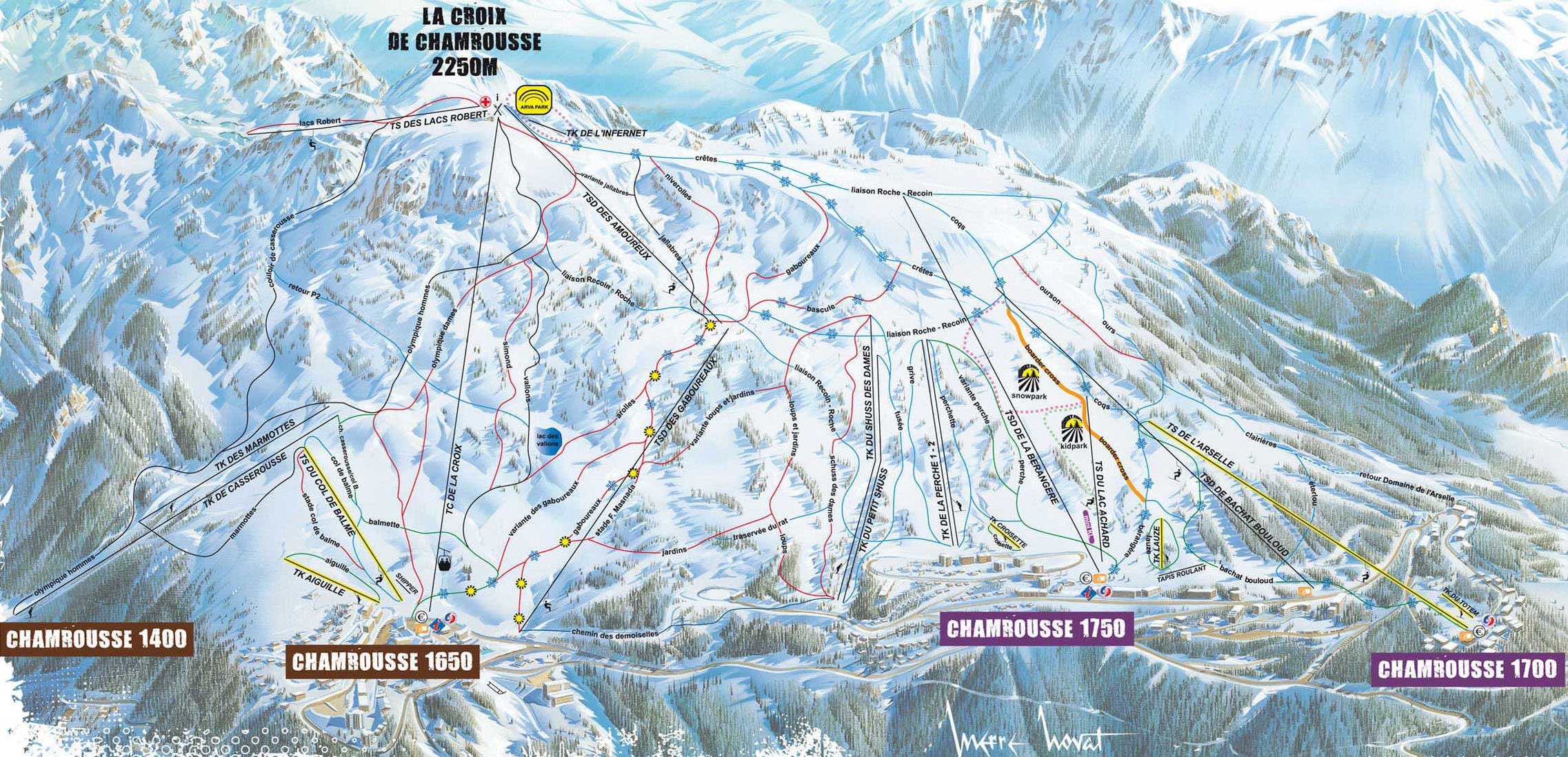 Chamrousse plan des pistes