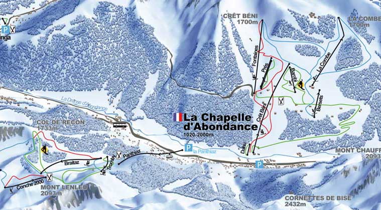 La Chapelle d'Abondance plan des pistes