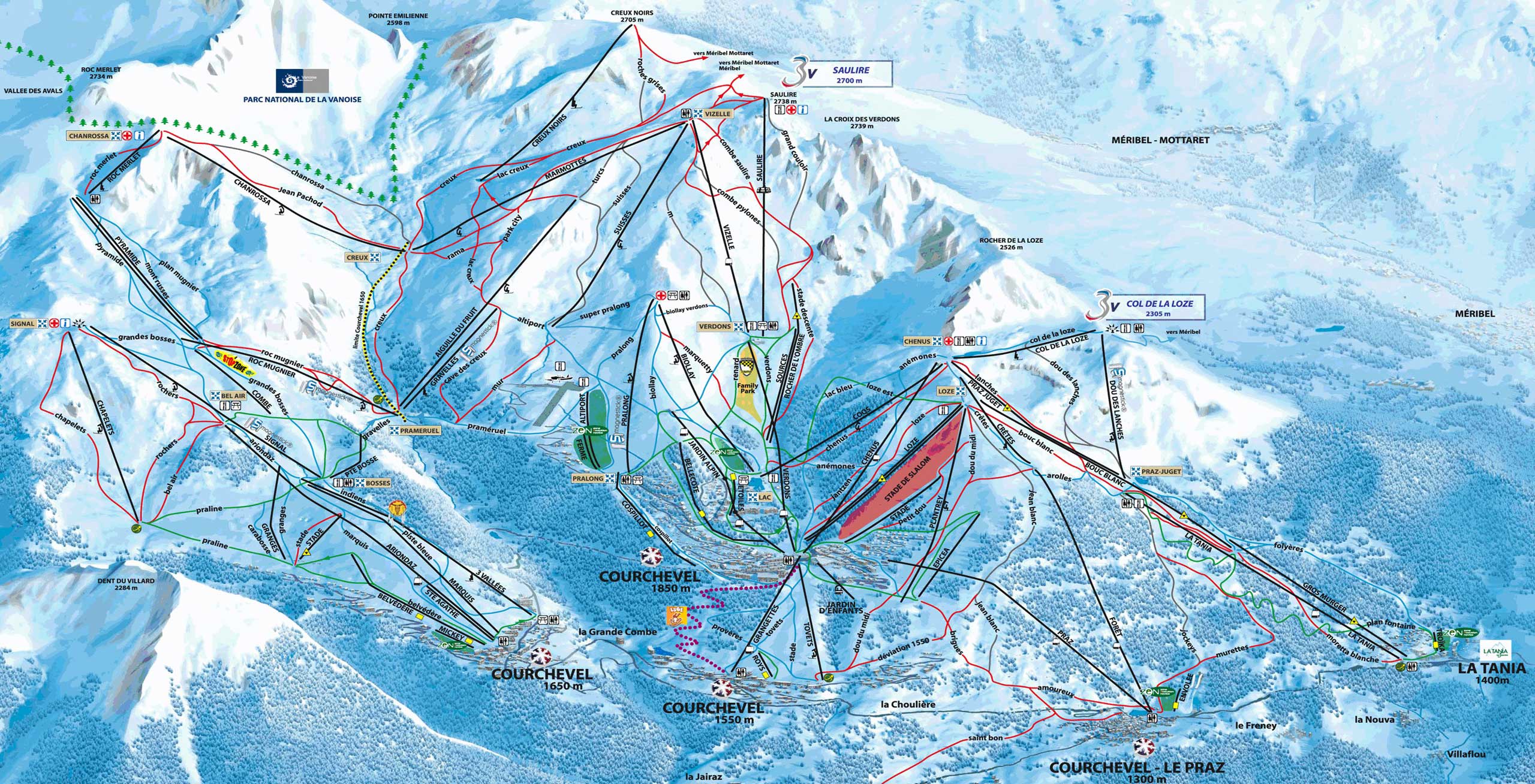 La Tania piste map