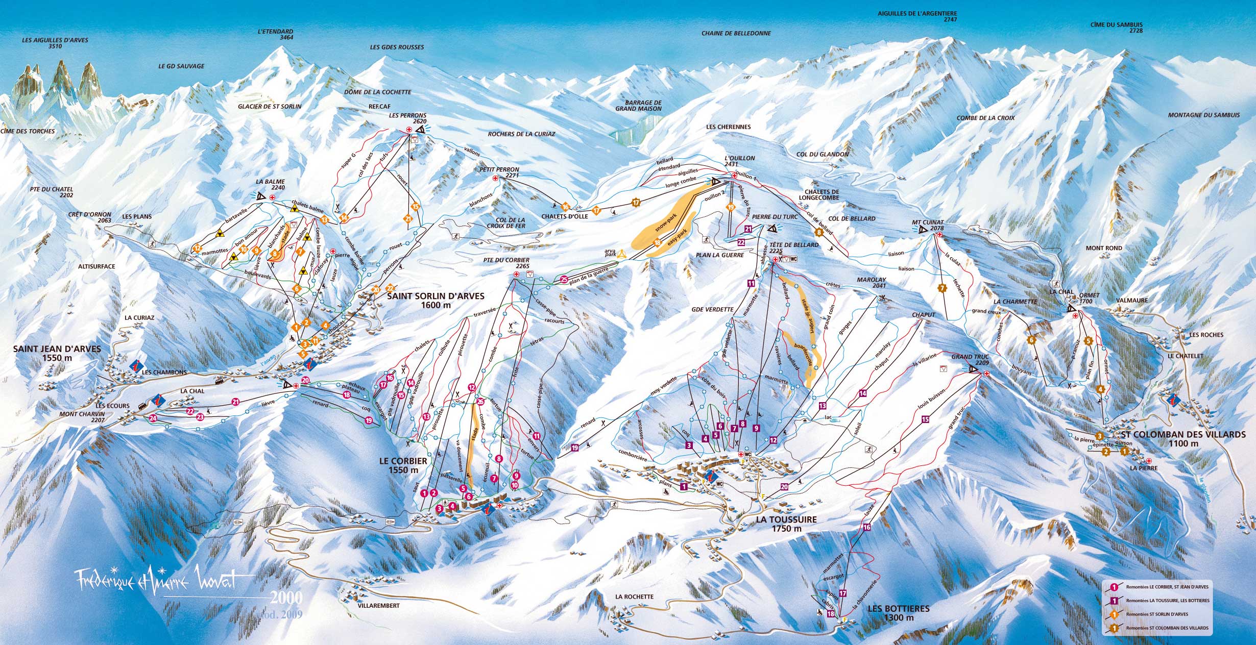 La Toussuire plan des pistes