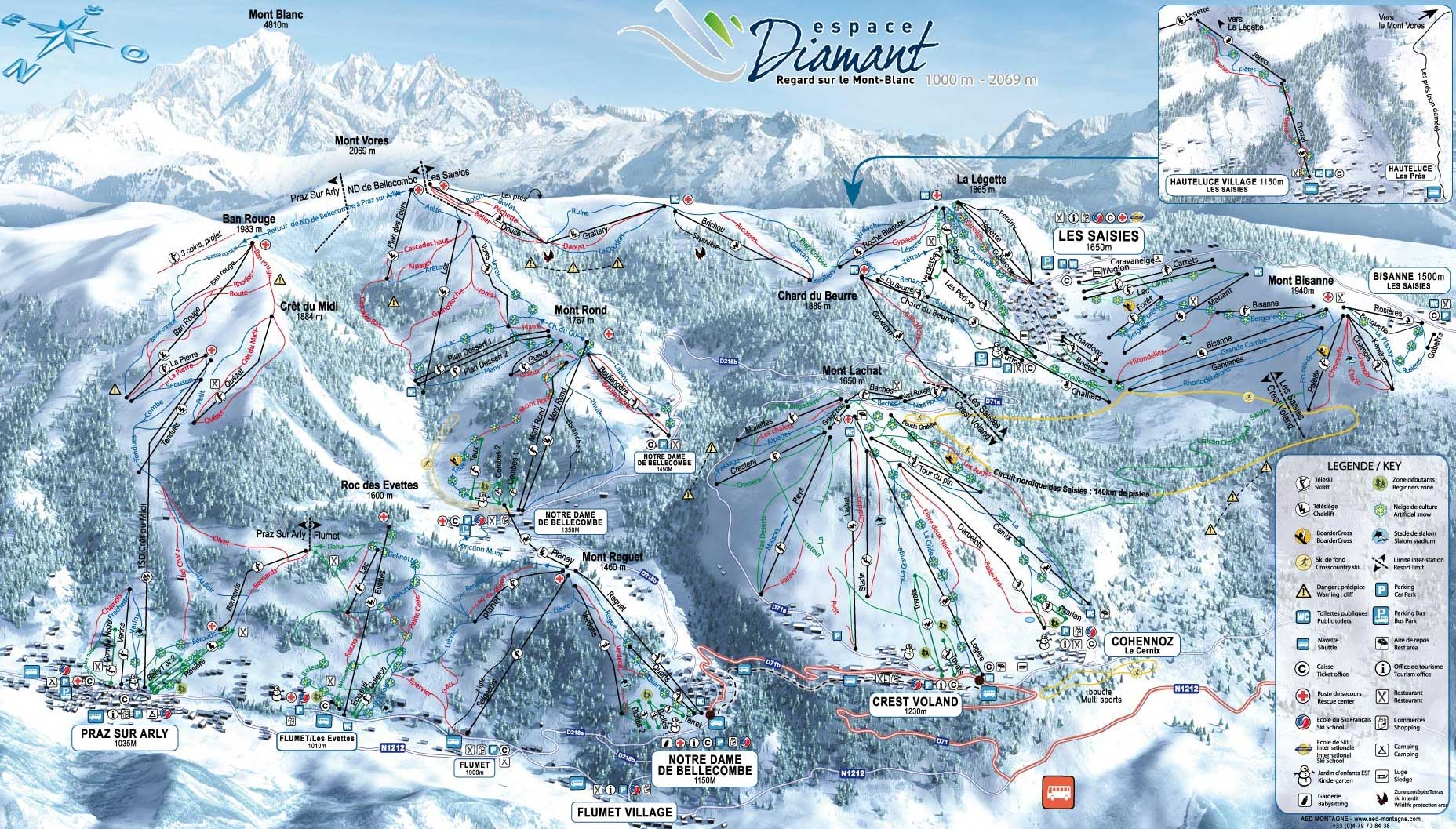 Crest-Voland piste map