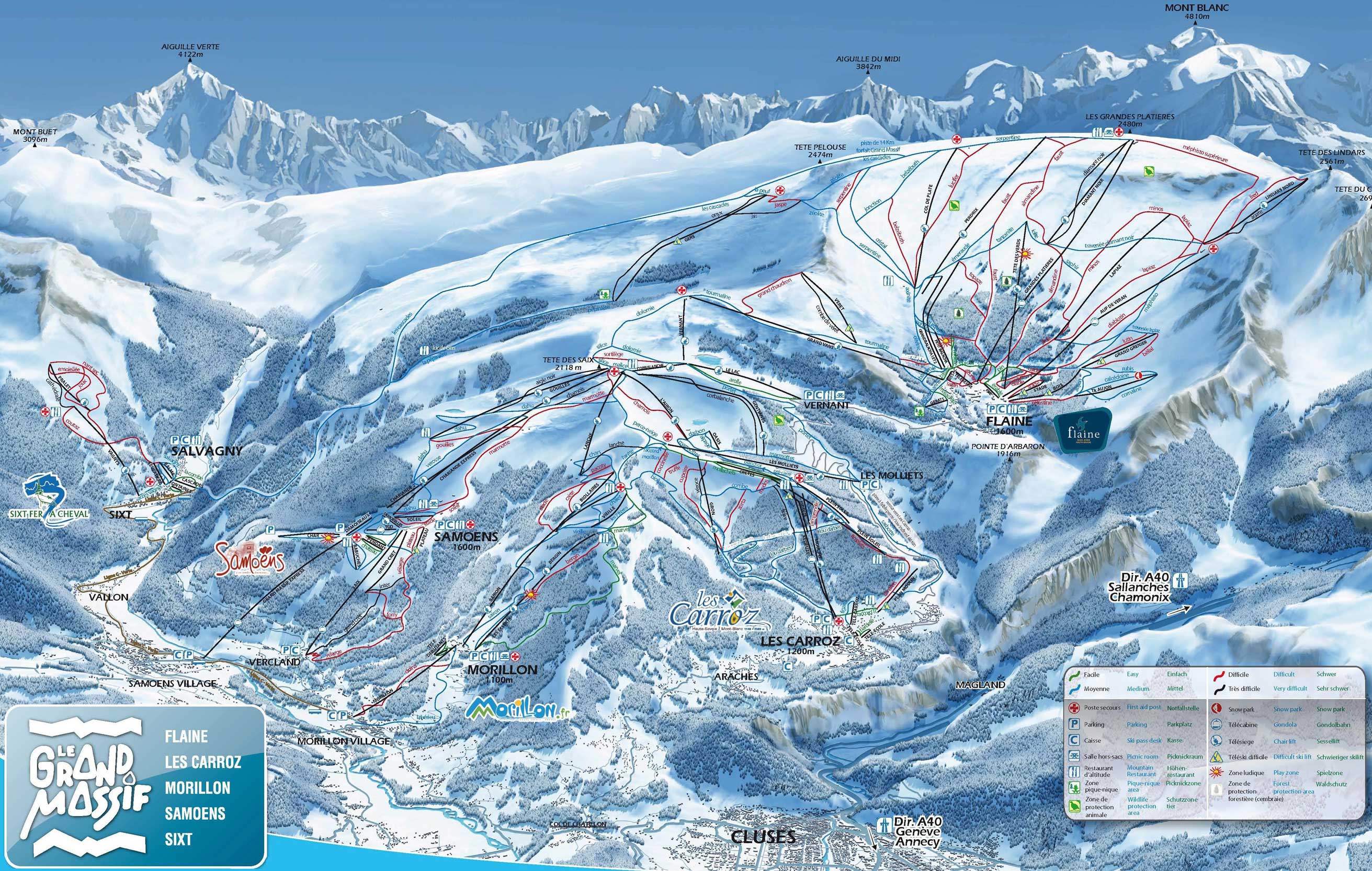 Samoëns piste map