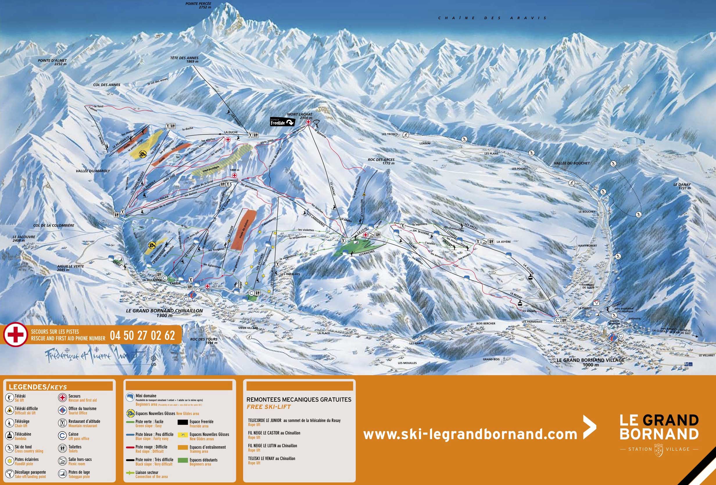 Le Grand Bornand piste map