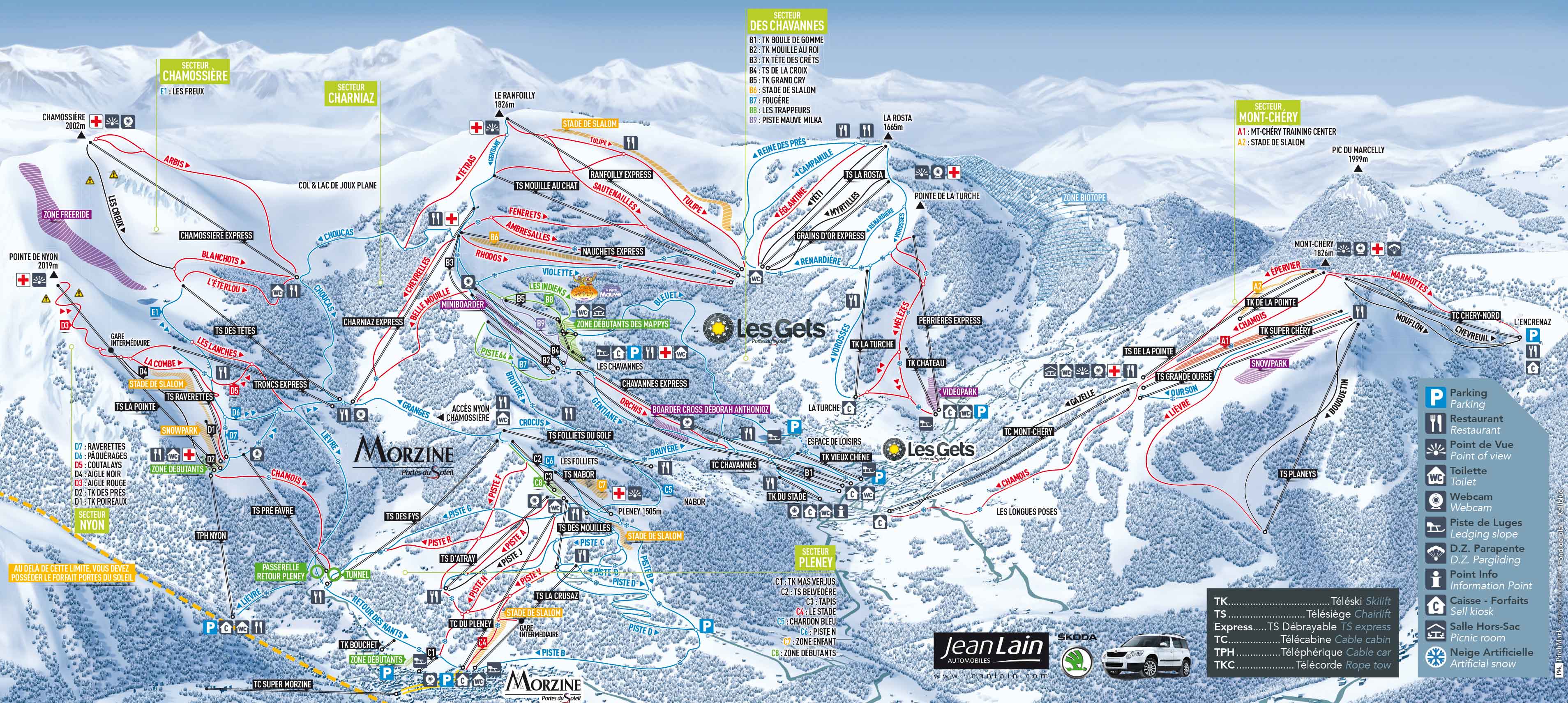 Les Gets piste map