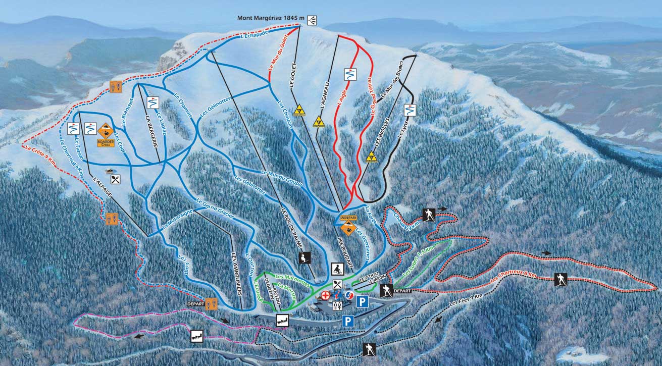 Margériaz piste map