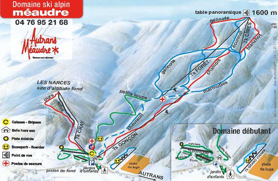 Méaudre plan des pistes