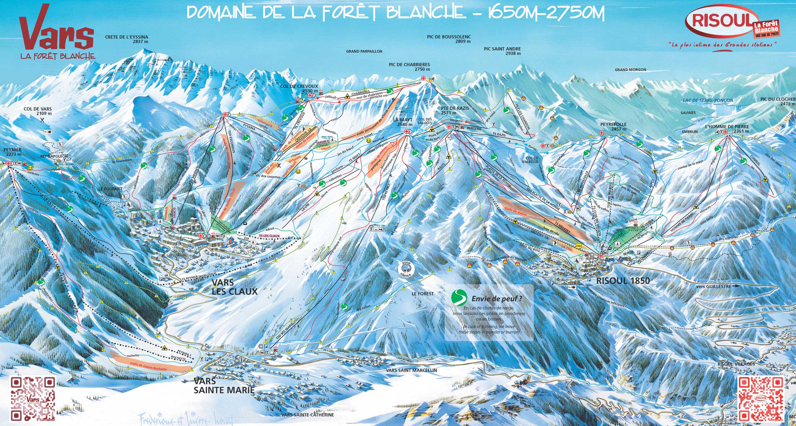 Vars plan des pistes