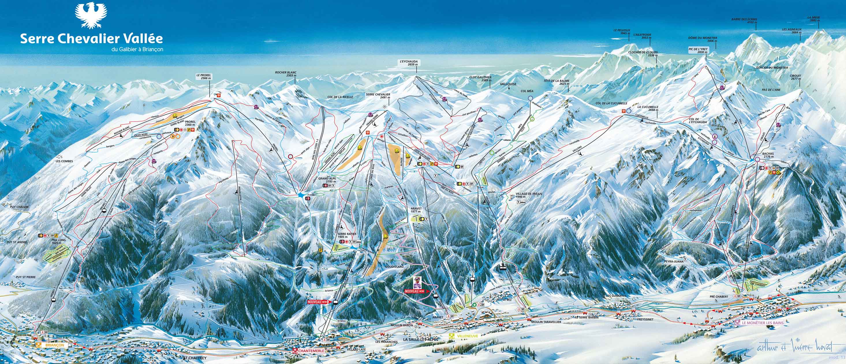 Serre Chevalier piste map