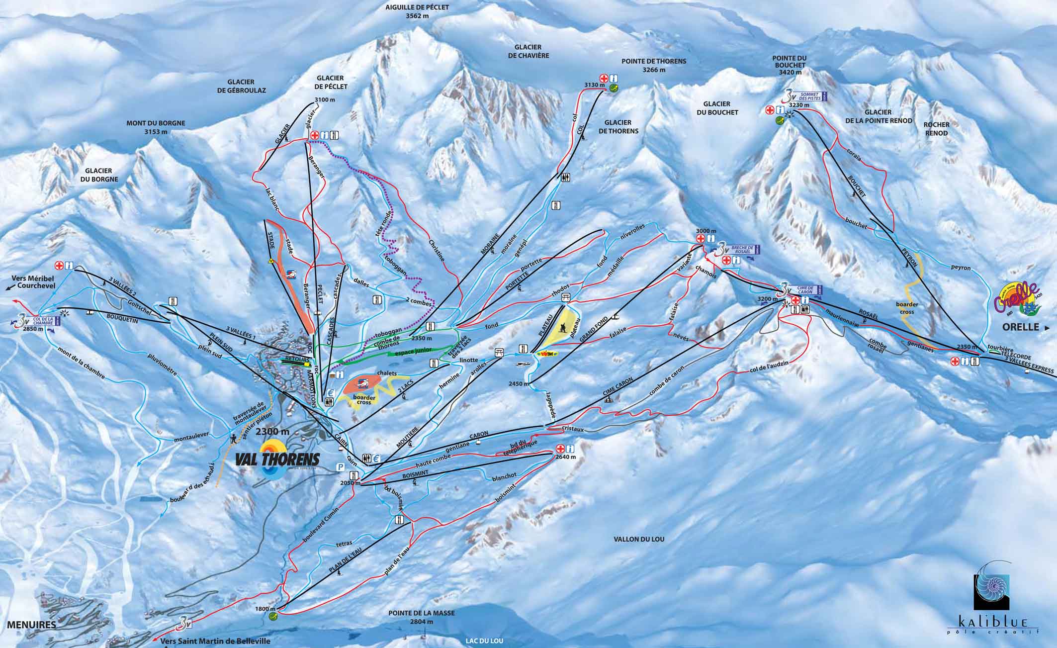 Val Thorens piste map