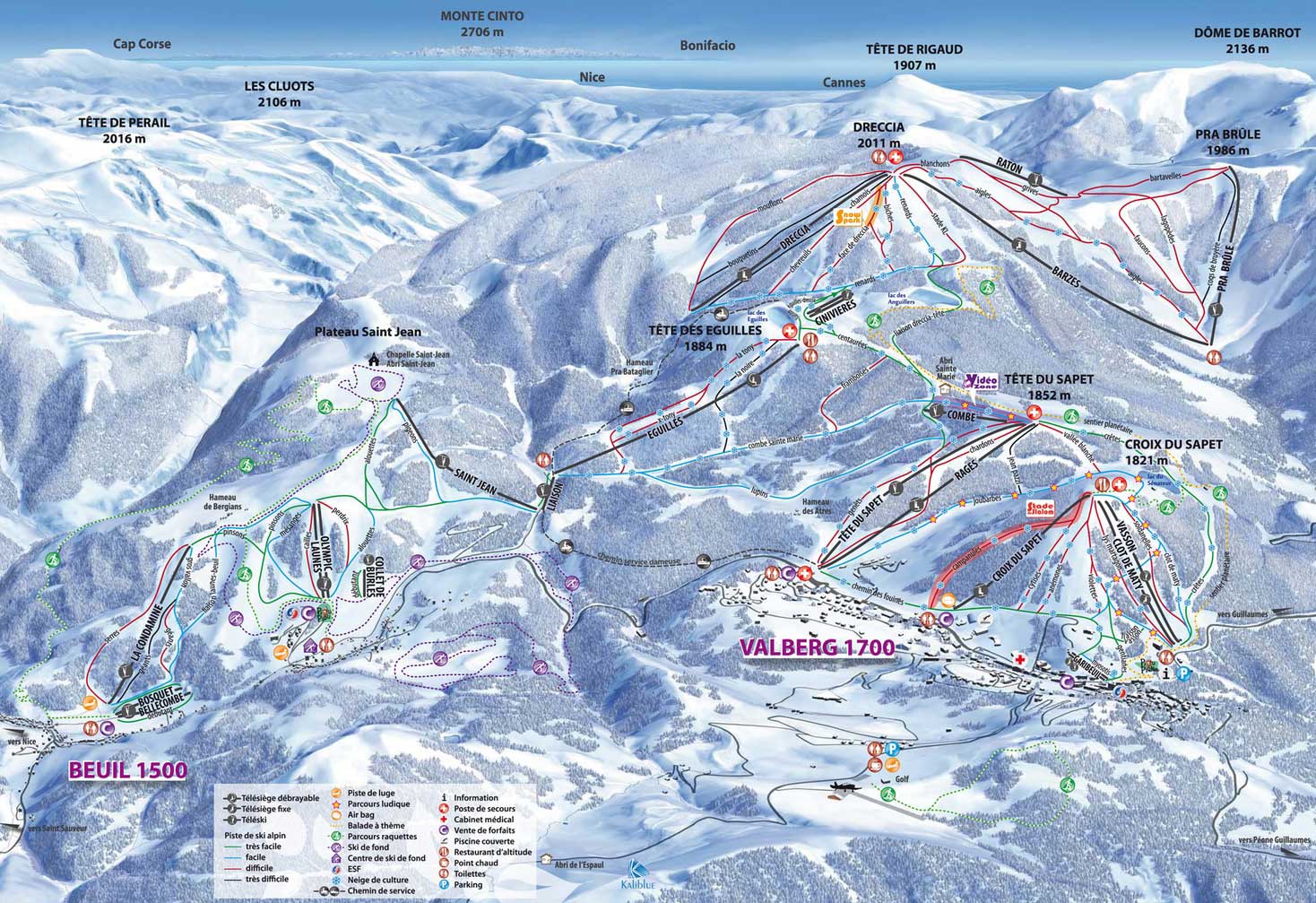 Valberg plan des pistes