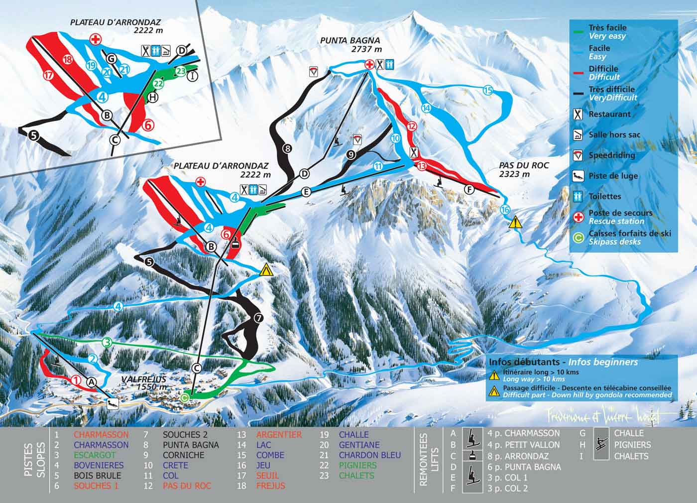 Valfréjus plan des pistes