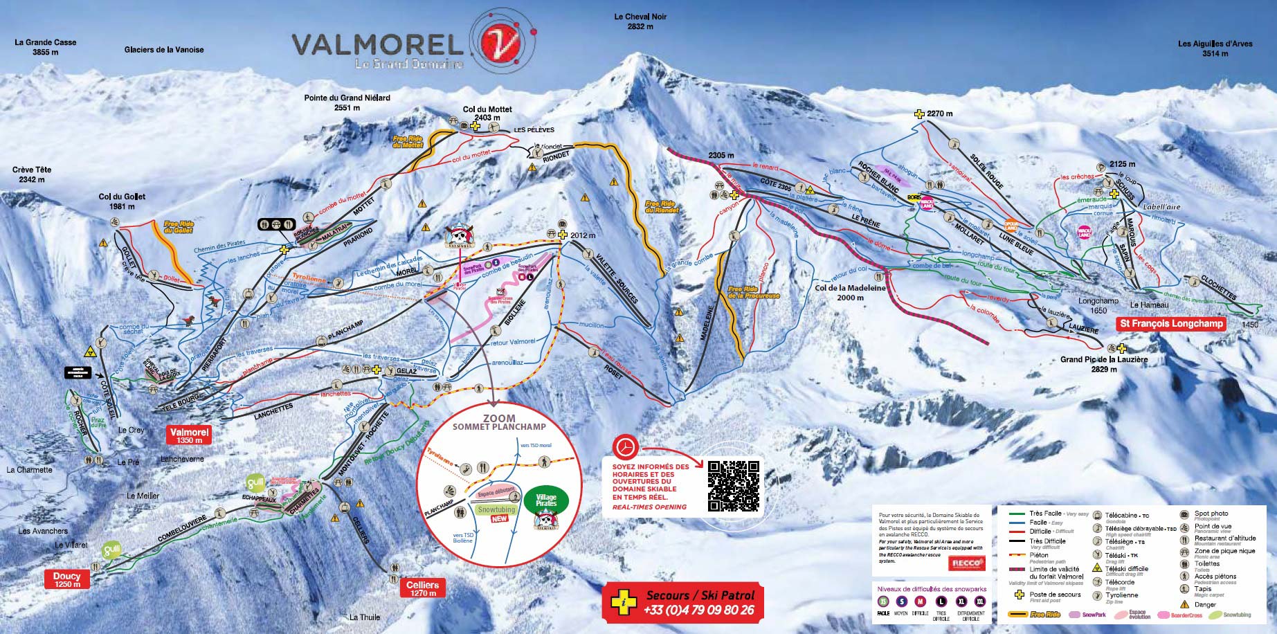 Valmorel plan des pistes